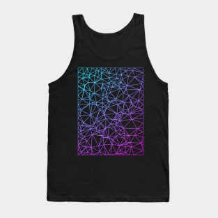 Gradient Color Polygon Mesh Tank Top